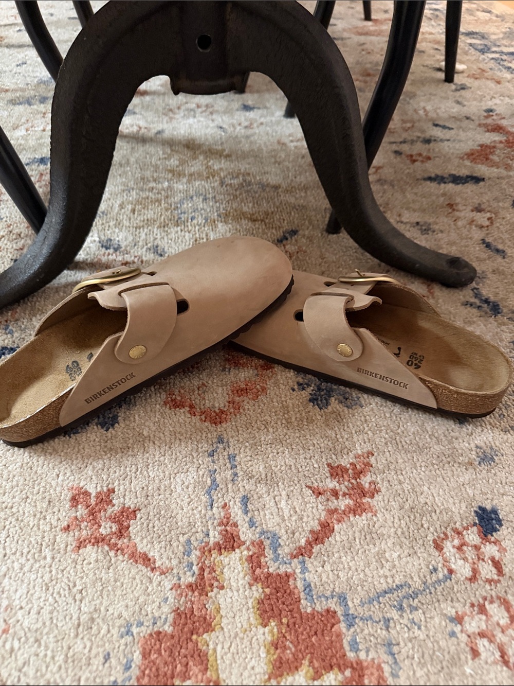 Birkenstock Big Buckle Boston Clogs - Taupe - Size 9-9.5/EU 40 - Picture 6 of 8